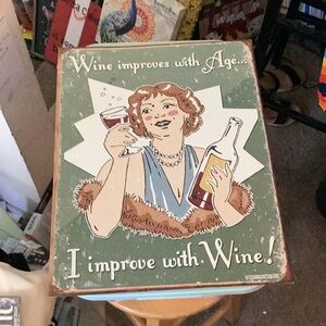 Vintage Wine Humor Sign Schonberg